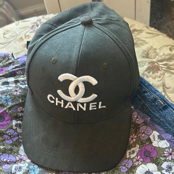 Fashion Initial Logo Baseball Trucker Cap, Adjustable, Olive Green & White - Picture 4 of 4